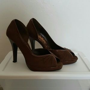 Charlotte Russe heels shoes size 6.5-7 women brown Y2K